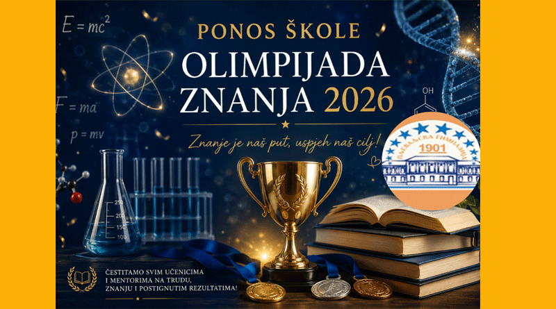 ИЗВАНРЕДАН УСПЈЕХ НАШИХ УЧЕНИКА НА ОЛИМПИЈАДИ ЗНАЊА 2026! ИЗВАНРЕДАН УСПЈЕХ НАШИХ УЧЕНИКА НА ОЛИМПИЈАДИ ЗНАЊА 2026!